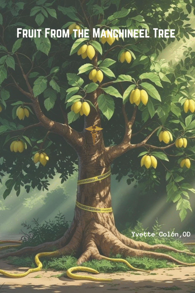 Book cover for "Fruit from the Manchineel Tree" by Dr. Yvette Colón. 