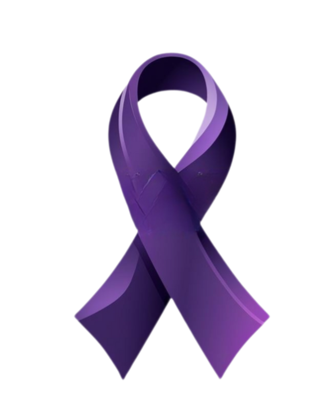 Purple pancreatic cancer awareness ribbon